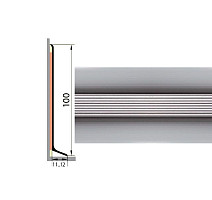 Плинтус Плинтус алюминиевый Русский профиль 100мм АНОДИРОВАННОЕ ПОКРЫТИЕ серебро глянец фото 1 | FLOORDEALER